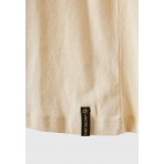 Funky Buddha Organic Cotton Printed Γυναικείο Κοντομάνικο T-Shirt Εκρού