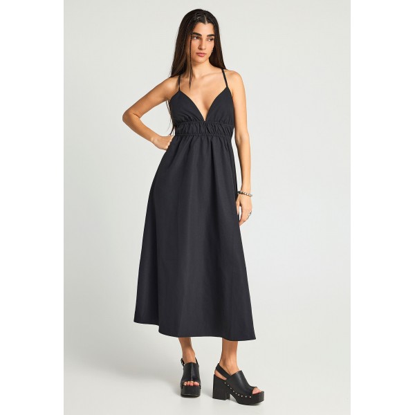 Funky Buddha Φόρεμα Maxi Γυναικείο (FBL013-129-13-BLACK)