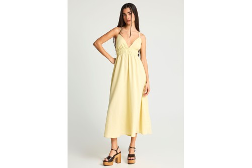 Funky Buddha Φόρεμα Maxi Γυναικείο (FBL013-129-13-LEMONADE)