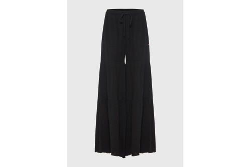 Funky Buddha Wide Leg Παντελόνα Γυναικεία (FBL013-130-02-BLACK)