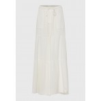 Funky Buddha Wide Leg Παντελόνα Γυναικεία (FBL013-130-02-OFF-WHITE)