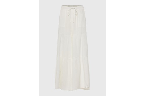 Funky Buddha Wide Leg Παντελόνα Γυναικεία (FBL013-130-02-OFF-WHITE)