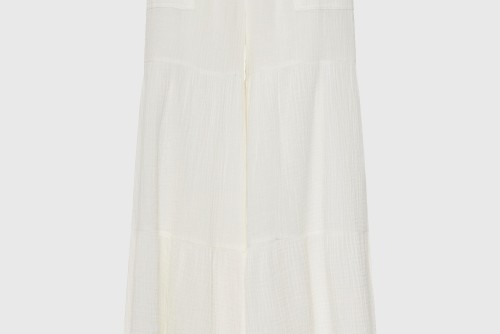 Funky Buddha Wide Leg Παντελόνα Γυναικεία (FBL013-130-02-OFF-WHITE)