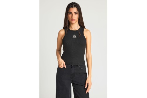Funky Buddha Embroidered Artwork Μπλούζα Αμάνικη Γυναικεία (FBL013-130-04-BLACK)
