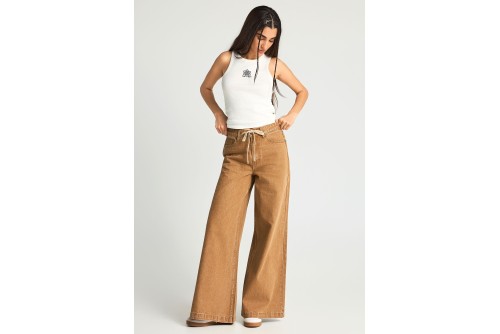 Funky Buddha Embroidered Artwork Μπλούζα Αμάνικη Γυναικεία (FBL013-130-04-OFF-WHITE)