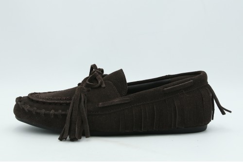 Funky Buddha Leather Tassel Loafers (FBL013-130-08-BRUNETTE)