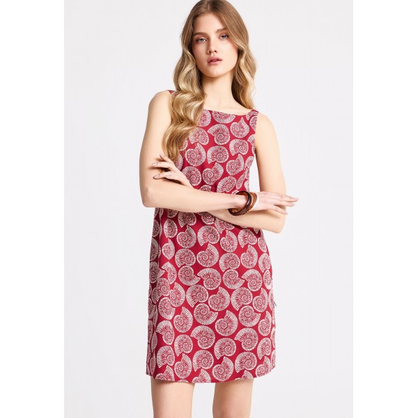 Funky Buddha Linen Blend Φόρεμα Mini Γυναικείο (FBL013-130-13-BAKED-APPLE)