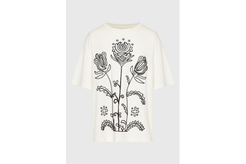 Funky Buddha Loose T-Shirt Γυναικείο (FBL013-131-04-CLOUD-CREAM)