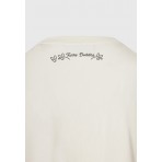 Funky Buddha Γυναικείο Κοντομάνικο T-Shirt Μπεζ, Μαύρο