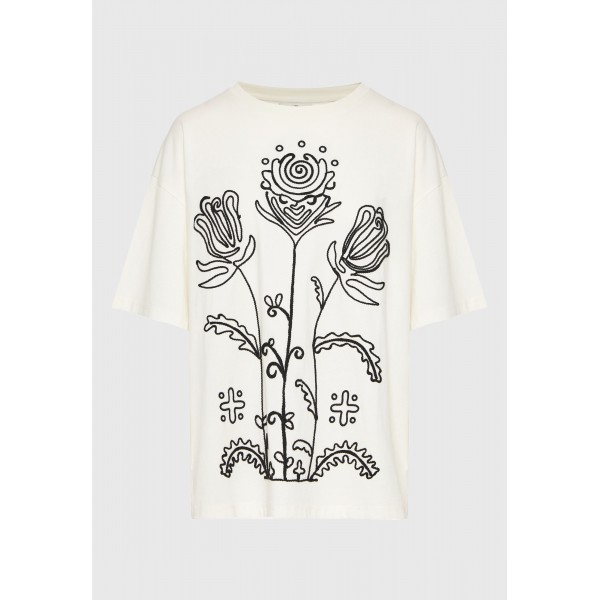 Funky Buddha Loose T-Shirt Γυναικείο (FBL013-131-04-CLOUD-CREAM)