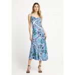 Funky Buddha Ethnic Φόρεμα Midi Γυναικείο (FBL013-131-13-TWILIGHT-BLUE)