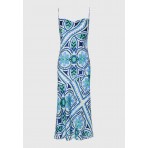 Funky Buddha Ethnic Φόρεμα Midi Γυναικείο (FBL013-131-13-TWILIGHT-BLUE)