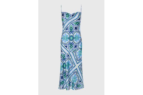 Funky Buddha Ethnic Φόρεμα Midi Γυναικείο (FBL013-131-13-TWILIGHT-BLUE)