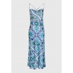 Funky Buddha Ethnic Φόρεμα Midi Γυναικείο (FBL013-131-13-TWILIGHT-BLUE)