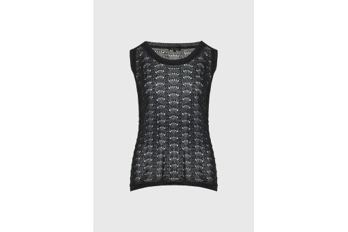 Funky Buddha Loose Knit  Μπλούζα Αμάνικη Γυναικεία (FBL013-131-17-BLACK)