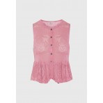 Funky Buddha Γυναικεία Αμάνικη Μπλούζα Ροζ