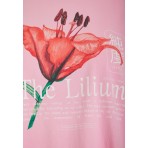 Funky Buddha Γυναικεία Μπλούζα Με Κοντό Μανίκι  Και Τύπωμα (FBL013-133-04-CANDY-PINK)