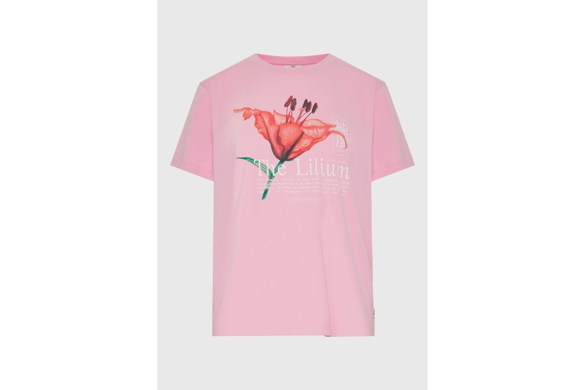 Funky Buddha Γυναικείο Κοντομάνικο T-Shirt Ροζ