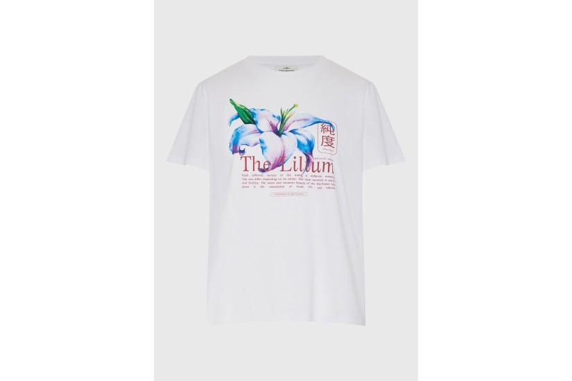 Funky Buddha Γυναικείο Κοντομάνικο T-Shirt Λευκό