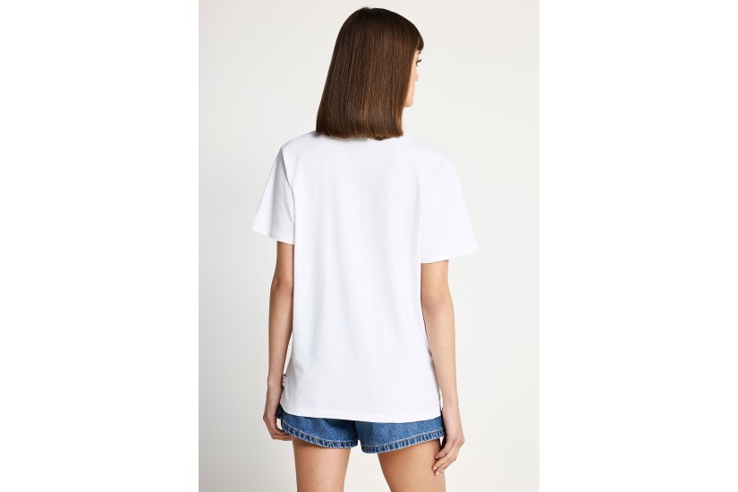 Funky Buddha Γυναικείο Κοντομάνικο T-Shirt Λευκό