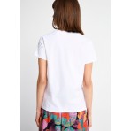 Funky Buddha Γυναικείο Κοντομάνικο T-Shirt Λευκό