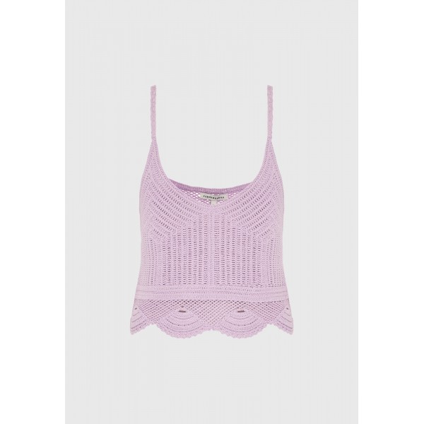 Funky Buddha Crochet Crop Top Αμάνικο Γυναικείο (FBL013-134-17-LILAC)