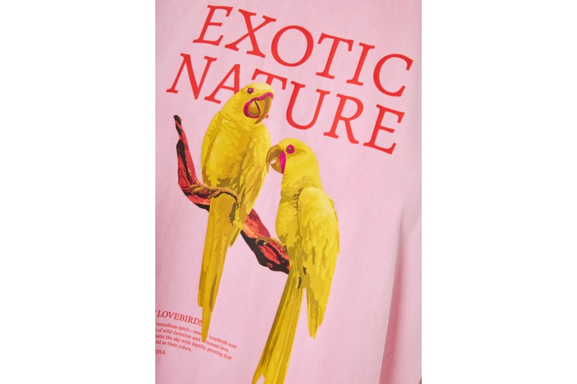 Funky Buddha Γυναικείο Κοντομάνικο T-Shirt Ροζ