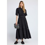 Funky Buddha Γυναικείο Φόρεμα Midi (FBL013-135-13-BLACK)