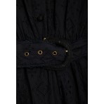 Funky Buddha Γυναικείο Φόρεμα Midi (FBL013-135-13-BLACK)