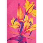 Funky Buddha Γυναικεία Μπλούζα Με Κοντό Μανίκι  Και Τύπωμα (FBL013-136-04-FUCHSIA)