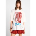 Funky Buddha T-Shirt Γυναικείο (FBL013-138-04-OFF-WHITE)