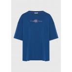 Funky Buddha Γυναικεία Κοντομάνικη Μπλούζα Μπλε Σκούρο