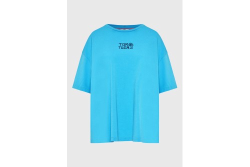 Funky Buddha Print On The Back T-Shirt Γυναικείο (FBL013-141-04-AZURE-BLUE)