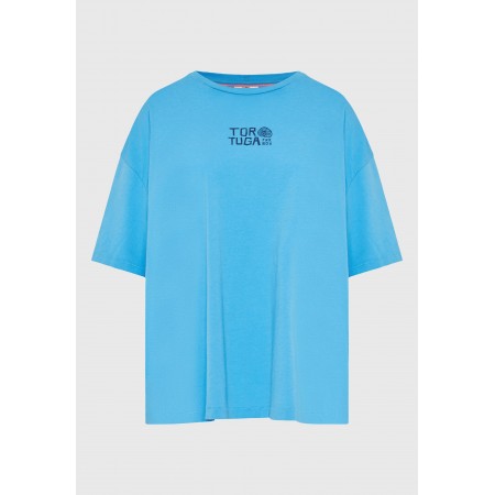 Funky Buddha Γυναικεία Κοντομάνικη Μπλούζα Γαλάζια