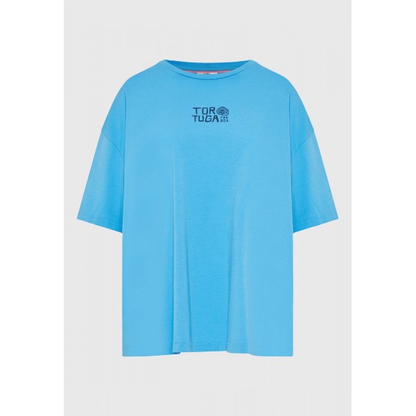 Funky Buddha Print On The Back T-Shirt Γυναικείο (FBL013-141-04-AZURE-BLUE)