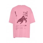 Funky Buddha Γυναικεία Κοντομάνικη Μπλούζα Ροζ