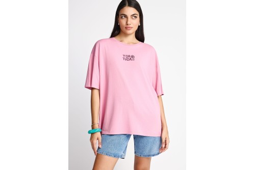 Funky Buddha Print On The Back T-Shirt Γυναικείο (FBL013-141-04-CASHMERE-ROSE)
