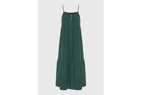 Funky Buddha Αμάνικο Φόρεμα Maxi Γυναικείο (FBL013-142-13-BISTROT-GREEN)