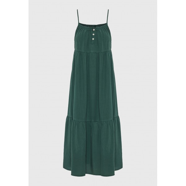Funky Buddha Φόρεμα Maxi Γυναικείο (FBL013-142-13-BISTROT-GREEN)