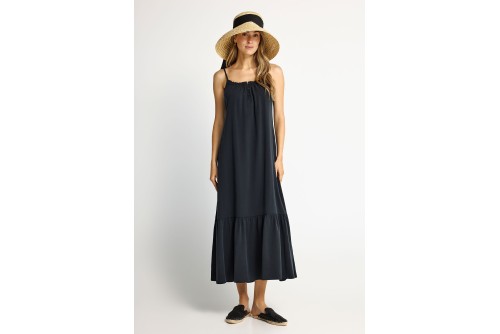 Funky Buddha Φόρεμα Maxi Γυναικείο (FBL013-142-13-BLACK)