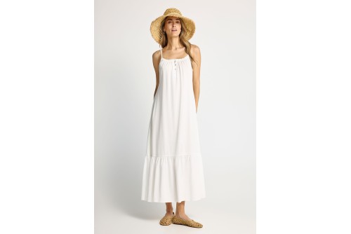 Funky Buddha Φόρεμα Maxi Γυναικείο (FBL013-142-13-OFF-WHITE)