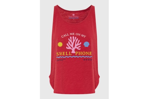 Funky Buddha Printed Μπλούζα Αμάνικη Γυναικεία (FBL013-145-04-BAKED-APPLE)