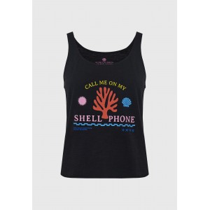 Funky Buddha Printed Μπλούζα Αμάνικη Γυναικεία (FBL013-145-04-BLACK)