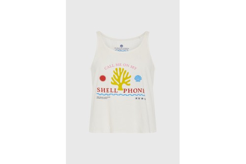 Funky Buddha Printed Μπλούζα Αμάνικη Γυναικεία (FBL013-145-04-OFF-WHITE)