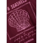 Funky Buddha Γυναικείο Κοντομάνικο T-Shirt Μπορντό, Ροζ