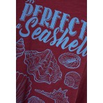 Funky Buddha Print T-Shirt Γυναικείο (FBL013-149-04-BURGUNDY)