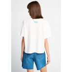 Funky Buddha Print T-Shirt Γυναικείο (FBL013-149-04-OFF-WHITE)