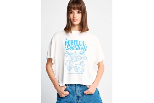Funky Buddha Print T-Shirt Γυναικείο (FBL013-149-04-OFF-WHITE)