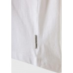 Funky Buddha Γυναικεία Μπλούζα Κοντό Μανίκι Και Τύπωμα (FBL013-150-04-WHITE)