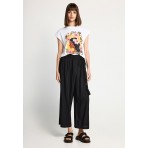 Funky Buddha Γυναικείο Κοντομάνικο T-Shirt Λευκό